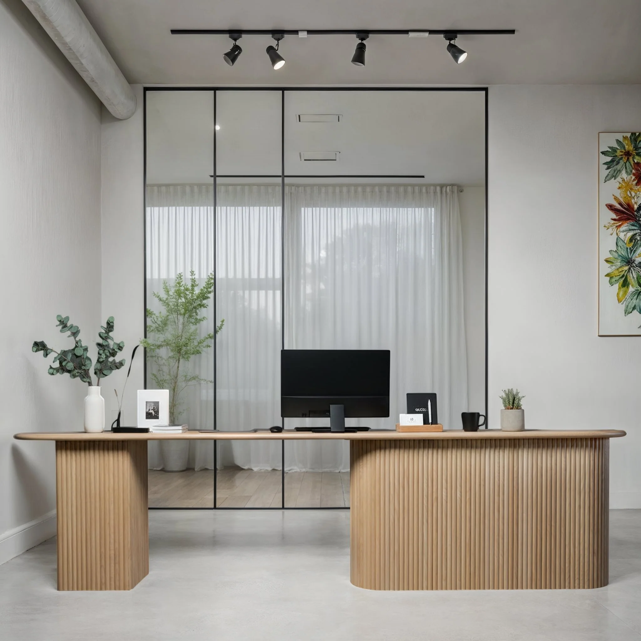 Custom Hardwood Computer Desks